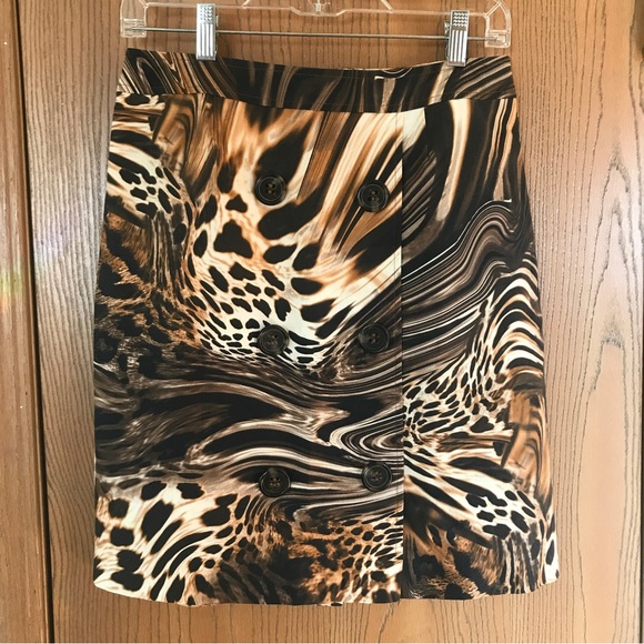 Randy Kemper Pencil Skirt Size 4, Small Animal Print, Leopard, Cheetah - Picture 2 of 16
